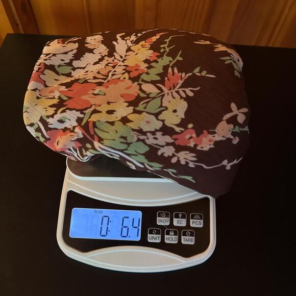 Notations Brown Floral Ruffle Midi Skirt Sz Large Cottagecore Boho Y2K Aesthetic - Picture 11 of 11